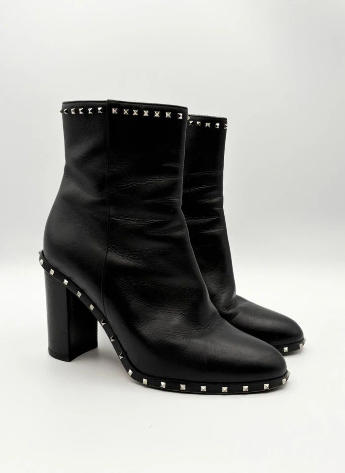 Valentino Garavani Negro Nappa Soul Rockstud Tachuela 90mm Botines Talla EU 36.5 Foto 3 de 4