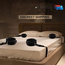 For Couples Bed Restraint Harness Bondage Strap Handcuffs Wrist Ankle Cuffs Kit