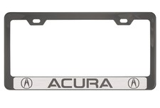 Black Chrome License Plate Frame For Acura Black Chrome License Plate Frame For Acura