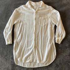 Free People X CP Shades Women’s White Tunic Oversized Shirt Size XS Made In USA