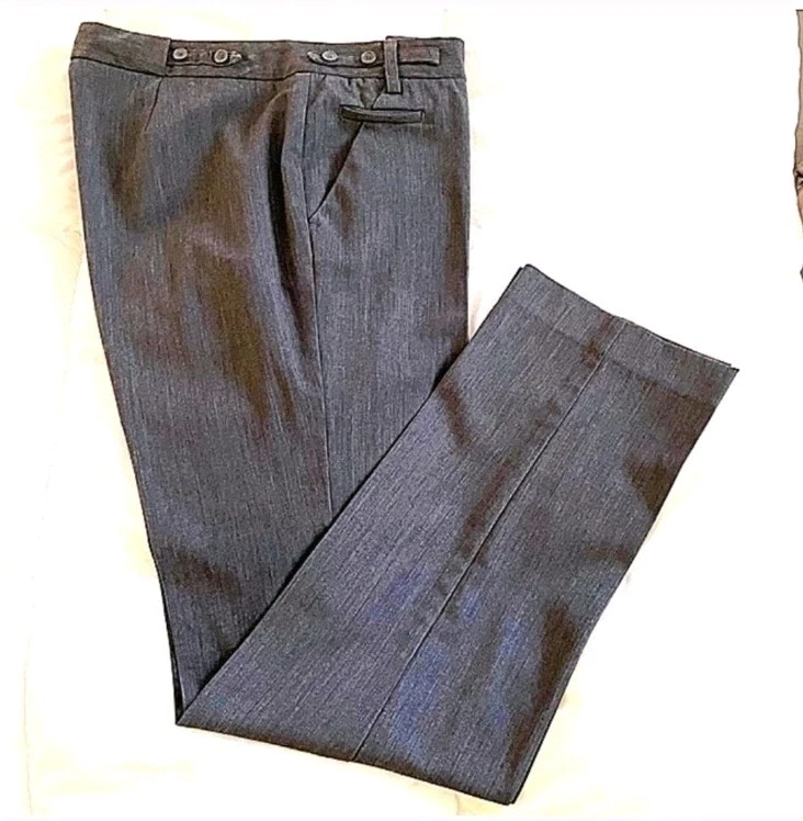 Daisy Fuentes 女式弹力裤套装灰色 8 码裤子,西装外套 10 码 — 第 3/4 张图片