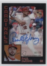 2019 Topps Clearly Authentic 1984 Design Black 1/75 Paul DeJong Auto 13iq
