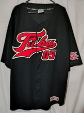 Vintage FUBU The Collection Black Red Baseball Jersey Mens 3xl Platinum