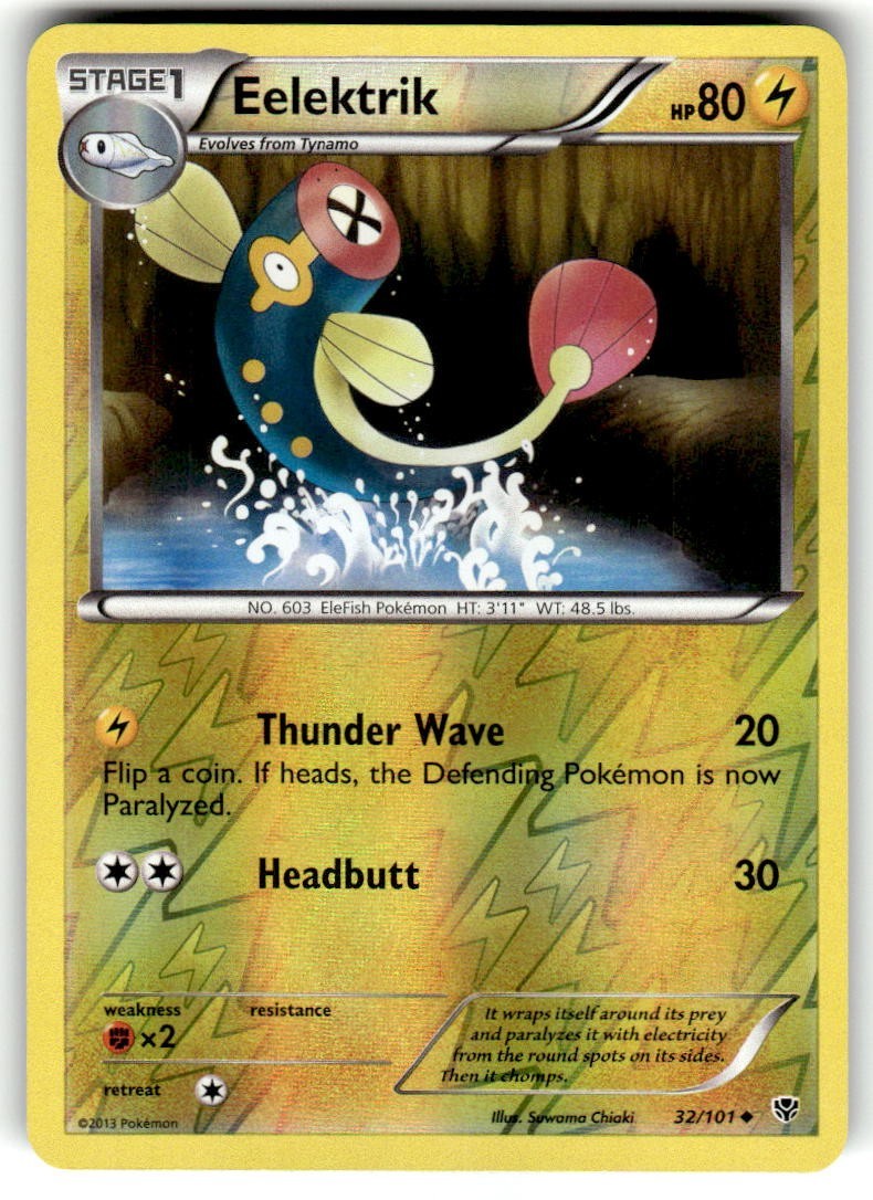 Pokemon - Eelektrik - 32/101 - Reverse Holo - Plasma Blast - NM/M