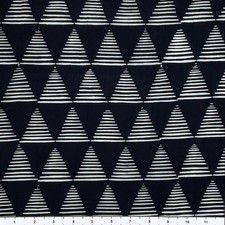 1 Yard Cut of Lunn Fabric Triangle Grid Batik 100 Cotton 2710 Black  White