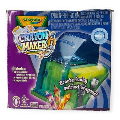 Crayola Crayon Maker Swirled Crayons Machine 2002 Model 04-9020-0-600 w/ Box