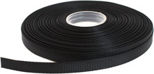 Solid Grosgrain Ribbon 25 Yard Each Roll 100 Polyester Woven Edge 1/4", Black