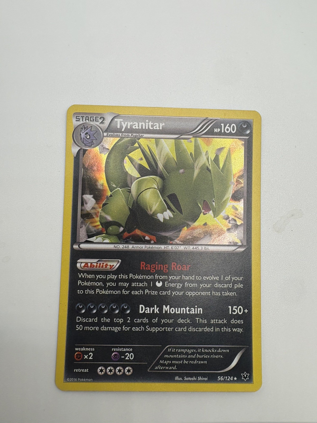 LP Tyranitar 56/124 Cosmos Holo - Fates Collide - Pokemon Card