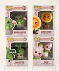 Funko Kawaii Plants Set Of 4 Cactus,  Sunflower, Tulip & Monstera W/ Protectors