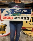 Antique Vintage Style Metal Sign Sinclair Anti Freeze Made in USA