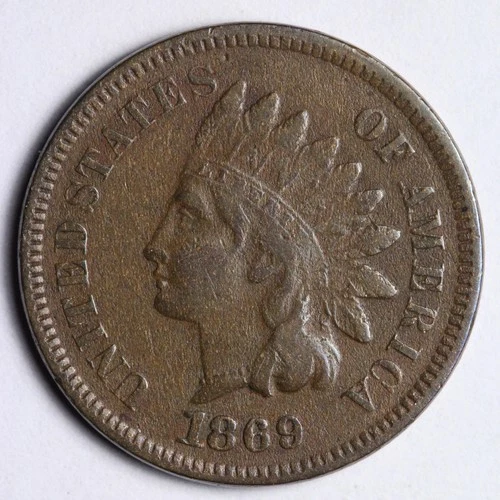 1869-P Indian Head Cent — photo from the most recent tracked eBay sale