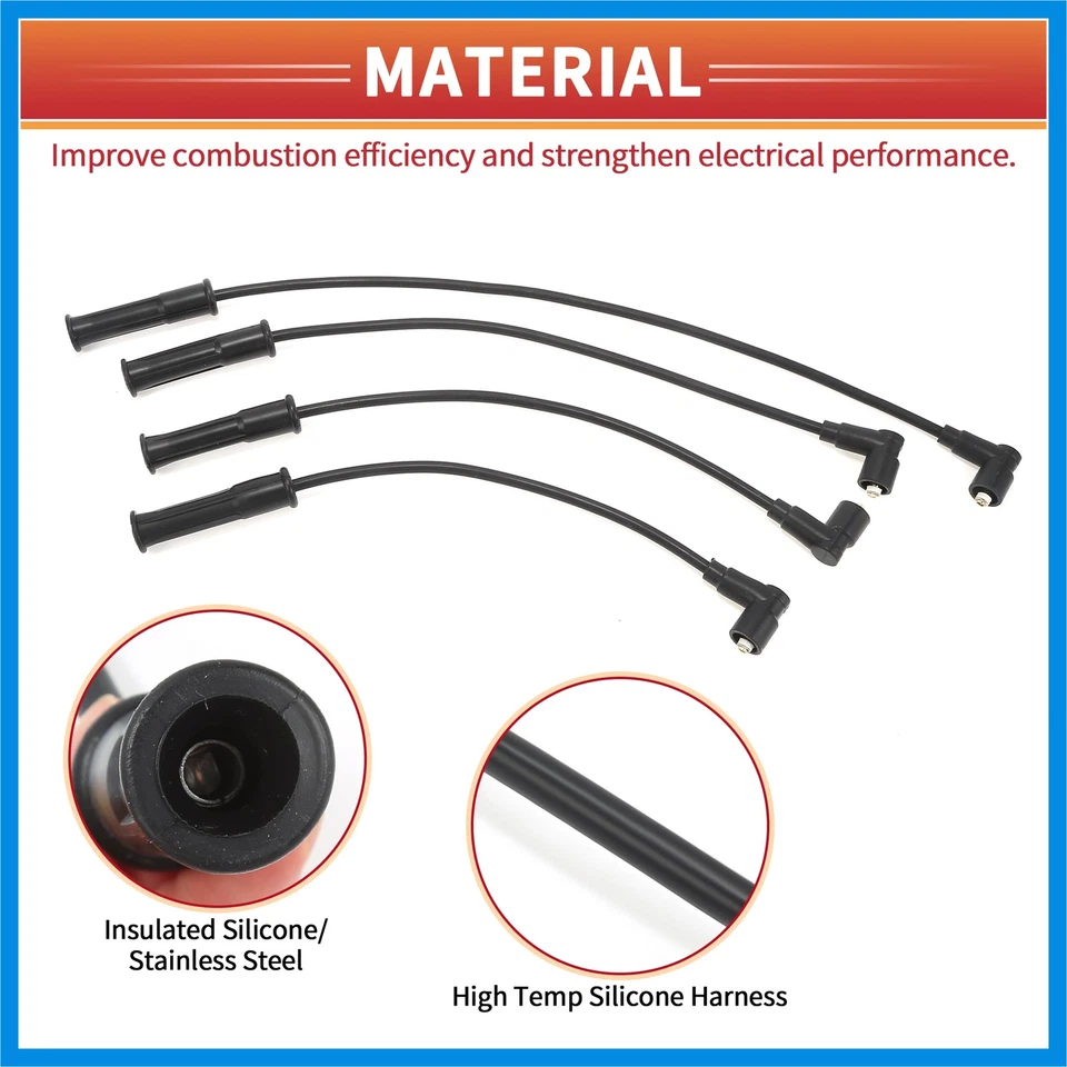 Cable bobina encendido bujía 4 piezas n.º7700273826 para Renault Megane Foto 4 de 4