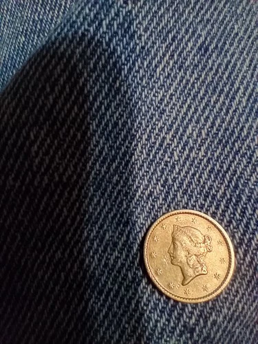 1851 Liberty Head Gold $1 One Dollar Gold Coin Type One 1.6 grams Nice!!!!