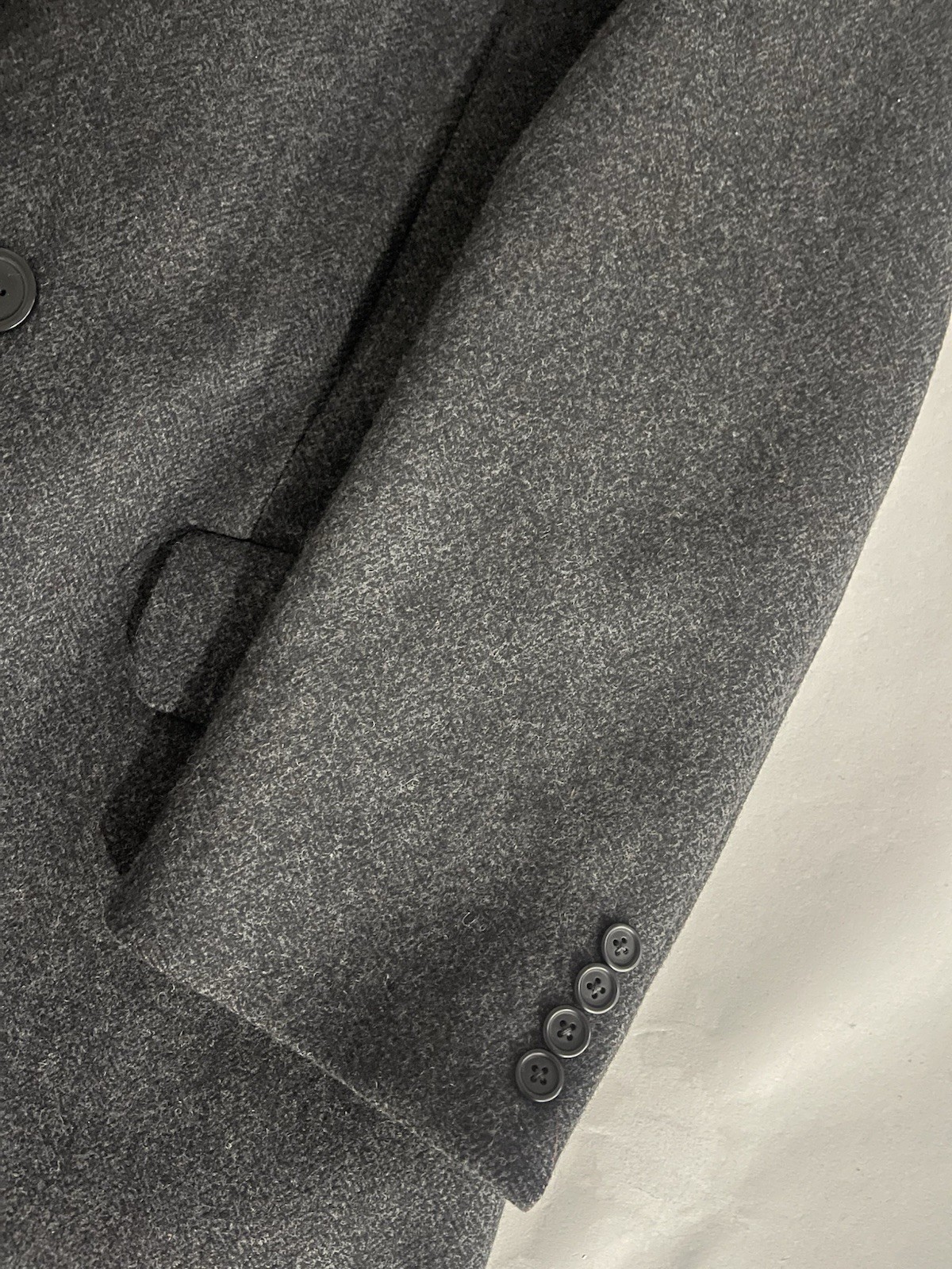 PAUL STUART Solid Gray 100% Wool Double Breasted … - image 7