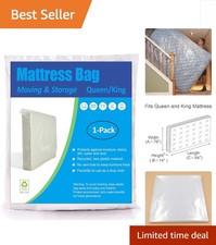 Queen/King Mattress Storage Bag - 100 L x 76 W, Lightweight Polyethylene Design