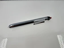 Vintage Eveready Penlight Flashlight Chrome Click-on/off Clip Made In USA (AB)