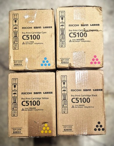 Genuine Set of 4 Ricoh Pro C5100 828350/51/52/53 CMYK Toners Ricoh/Savin/Lanier