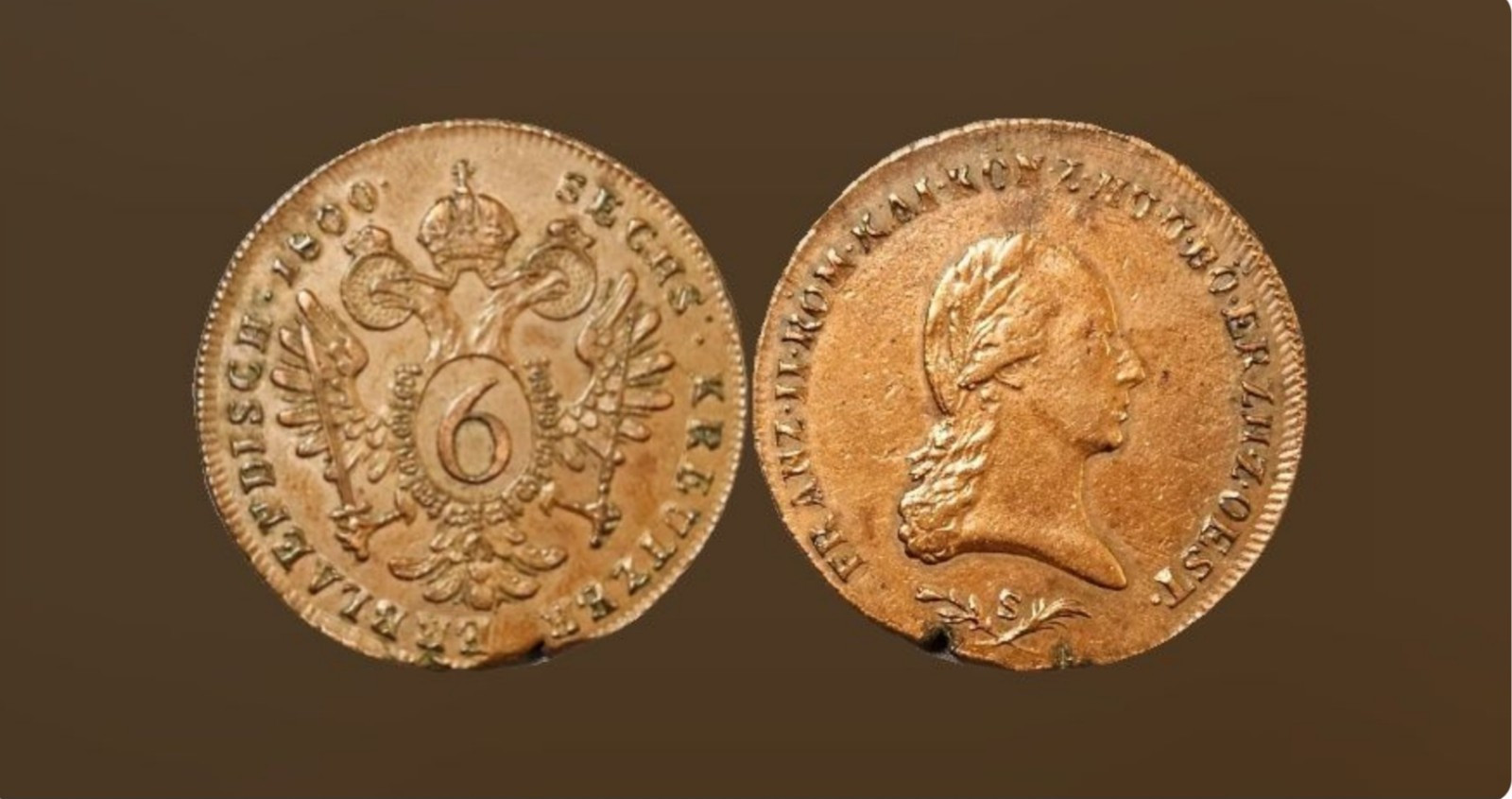 AUSTRIA 6 Kreuzer 1800 S - Copper - Franz II | eBay