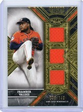 2025 TOPPS TIER ONE #T1TR-FV FRAMBER VALDEZ TRIPLE JERSEY #93/149 (ASTROS)
