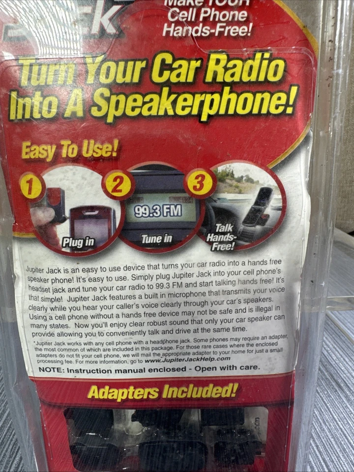 Kit adaptador convertidor de altavoces para teléfono celular Jupiter Jack MANOS LIBRES para automóvil *NUEVO* Foto 3 de 4