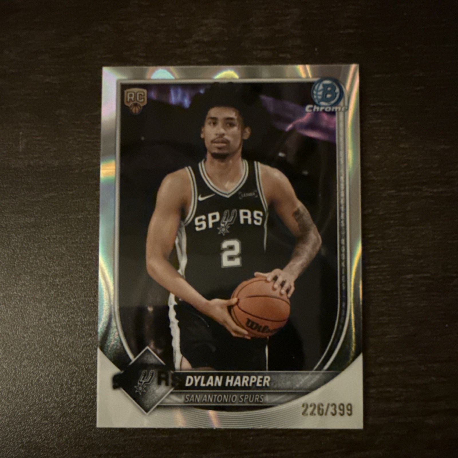 2025 Topps Chrome Magenta Refractor Dylan Harper #252 Spurs /399 NBA Basketball