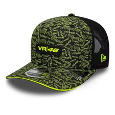 VR46 Valentino Rossi Official New Era Logo All Over Print Baseball Cap Black
