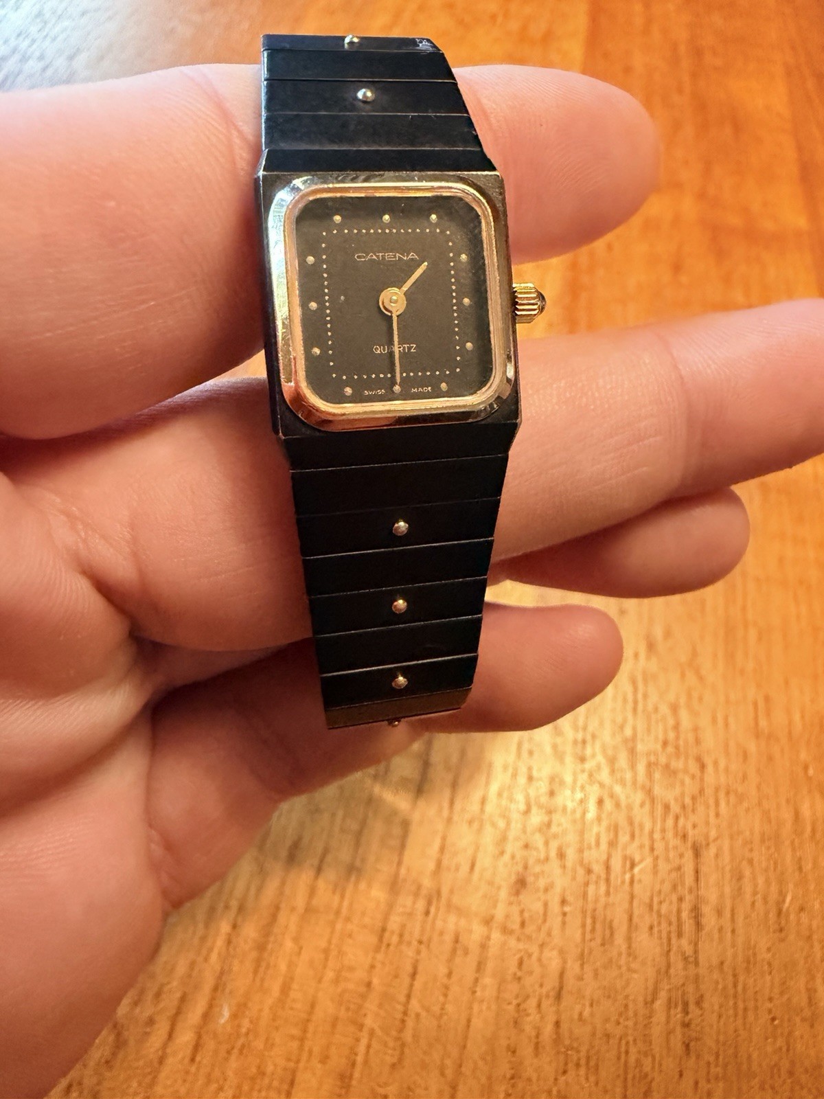 Rare Vintage Catena Quartz Swiss Tank Watch