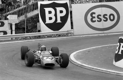 Jean Pierre Jaussaud Tecno 68 Ford Monaco at Circuit de Monaco on - Old Photo 1
