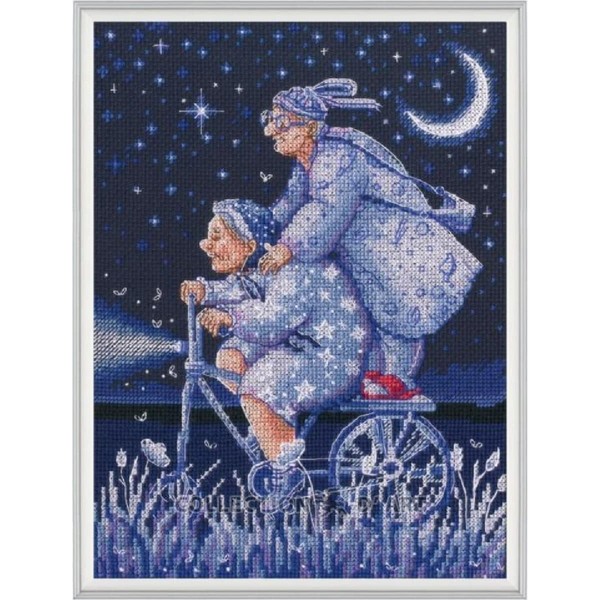 "Rto Kreuzstich Stickpackung \"Wenn Die Nacht Kommt\", ZäHlmuster, 18,5X25,5Cm"-image
