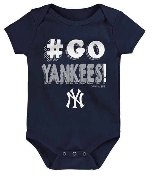 New York Yankees Born To Win 24 Mos.  3pc.  Bodysuit Set