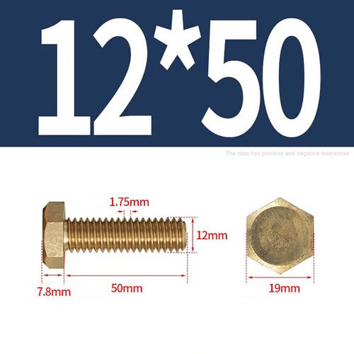 M3 M4 M5 M6 M8 M10 M12 Solid Brass Fully Threaded Screws Hexagon Hex Screw Bolts - Picture 84 of 90