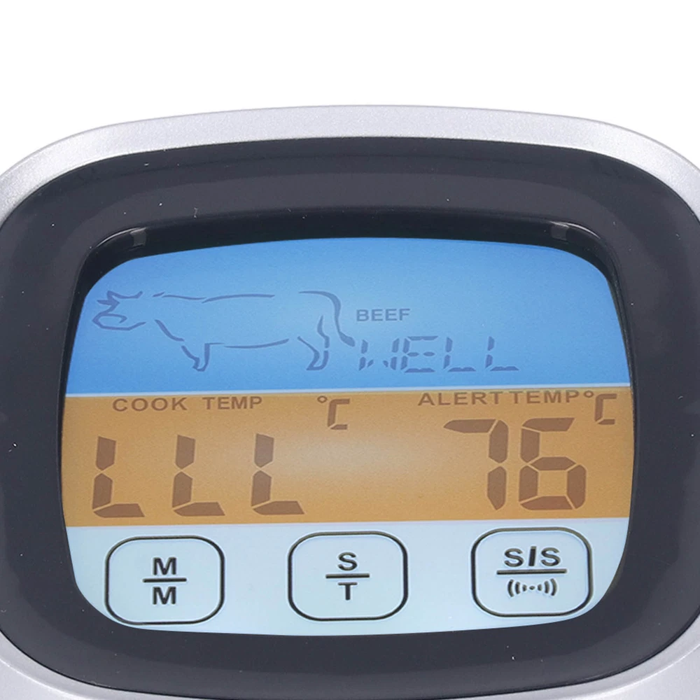 Digital Meat Thermometer LED Display Accurate Reading Meat Temperature Gauge