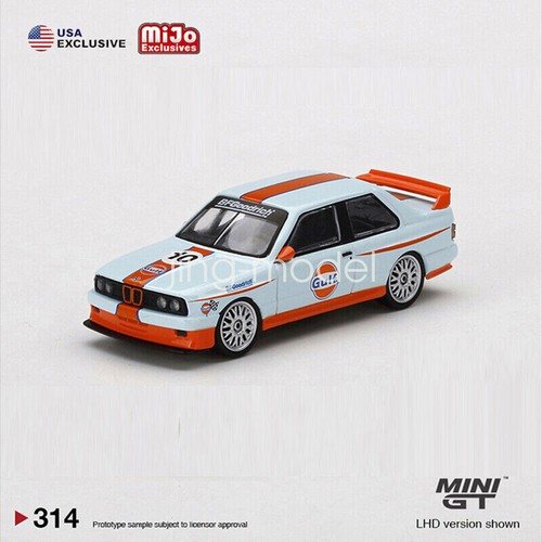 MINI GT 1:64 Model Car BMW M3 E30 Alloy Die-cast Vehicle #314 LHD Version Toys - Picture 2 of 8