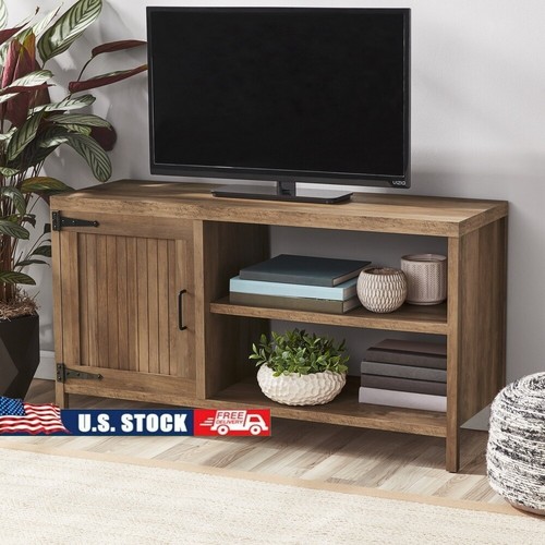Rustic Farmhouse TV Stand 50in TVs Adjustable Shelves Storage Media Console New