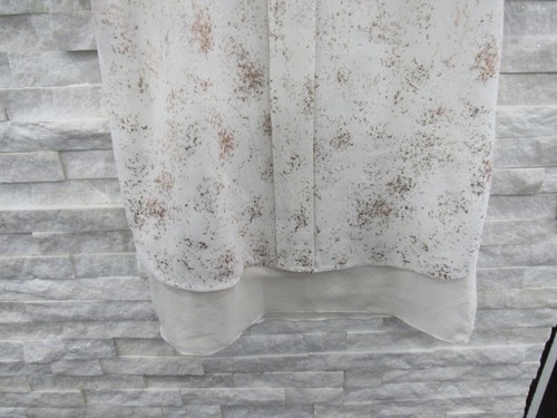 NWT Rebecca Taylor $425 White Rose Gold Foil Silk Trim Layered Shift Dress 8 - Picture 3 of 8