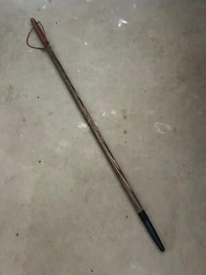 Handmade Real Wood Walking Hiking Stick Cane - Stained Hardwood + Paracord - 50''