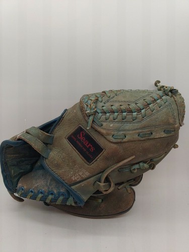 Guante de béisbol azul para niños Sears, Roebuck & Co. #16124 hecho en Corea tiro derecho - Imagen 1 de 7