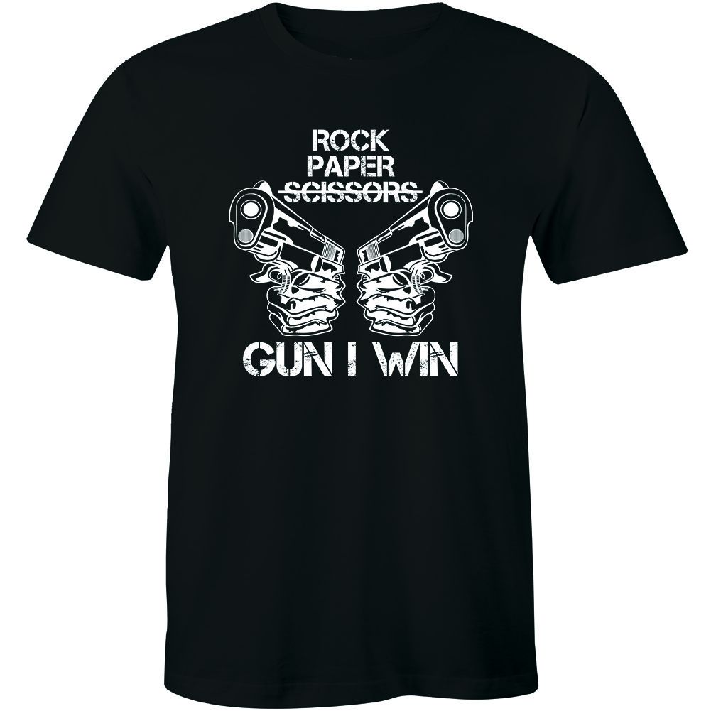 Rock Paper Scissors Gun I Win Vintage Gun Lover Gift T-Shirt Rock Paper Scissors Gun I Win Vintage Gun Lover Gift T-Shirt