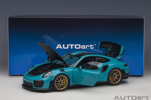 PORSCHE 911 CARRERA GT2 RS 991.2 WEISSACH PACKAGE MIAMI BLUE 1:18 AUTOart 78175 - Picture 2 of 16