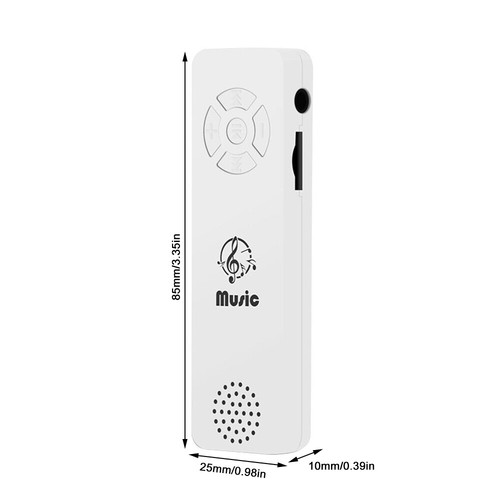 MP3 Player Ultra Thin Listen Music Mini Portable Gift USB Rechargeble Student - Picture 8 of 14