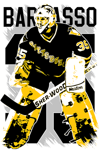 TOM BARRASSO art print/poster PITTSBURGH PENGUINS FREE S&H! JERSEY B2G2 - Picture 2 of 6