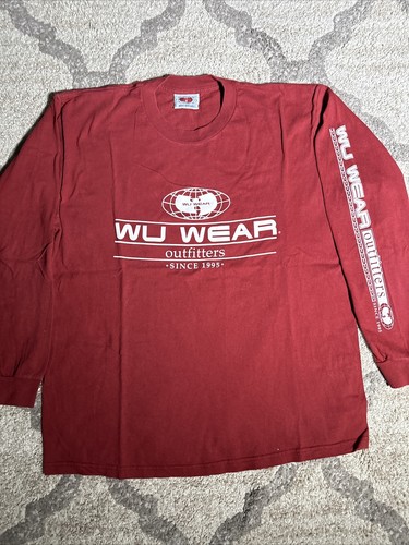 WU TANG CLAN WU Wear XL Long sleeve shirt Made In USA Method Red Man 90s Hiphop - Picture 3 of 15