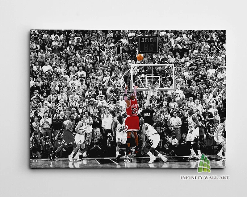 Michael jordan last store shot canvas