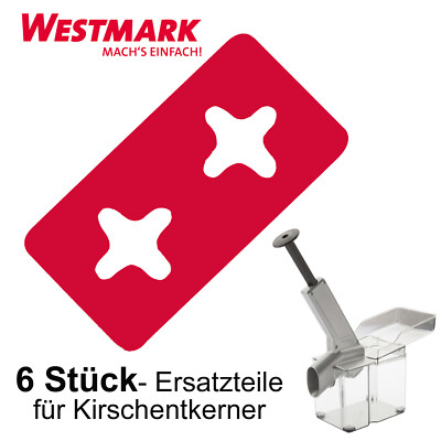 6 Ersatzgummi rot Kirschentkerner Abstreifplättchen Erstatzteil Kirschentkerner