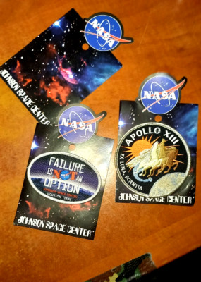 2 NEW Patch NASA ORIGINAL APOLLO 13 Ex Luna Scientia Johnson Space Center USA