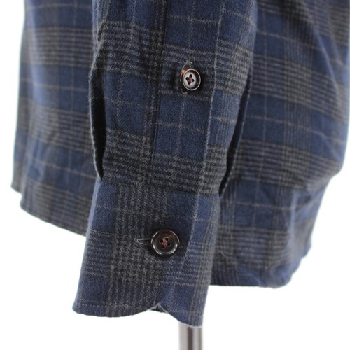 Luciano Barbera Neu mit Etikett 100 % Baumwolle Overshirt Größe Medium in blau & grau kariert - Bild 3 von 11