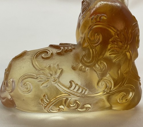 "Nuevo taller DOS caballos de cristal firmados numerados ámbar transparente mini pony 2000 2""" - Imagen 5 de 12