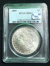1889 MORGAN DOLLAR PCGS MS 63