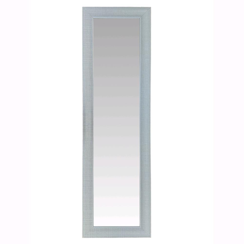 Specchiera decorativa Specchio da Parete Moderno con Cornice Argento 30x130 cm L