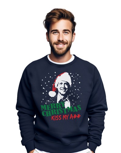 Merry Kiss My Ass Griswold sweatshirt - Hilarious Obama Santa Design! Funny Unis - Picture 7 of 47